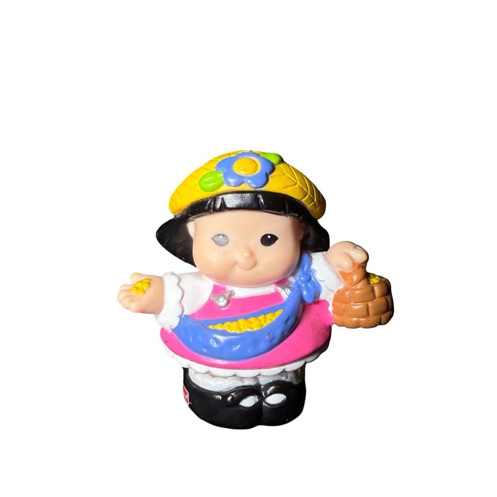 Fisher Price Little People Sonya Lee Asian Farmer Pink Dress Seeds 2003